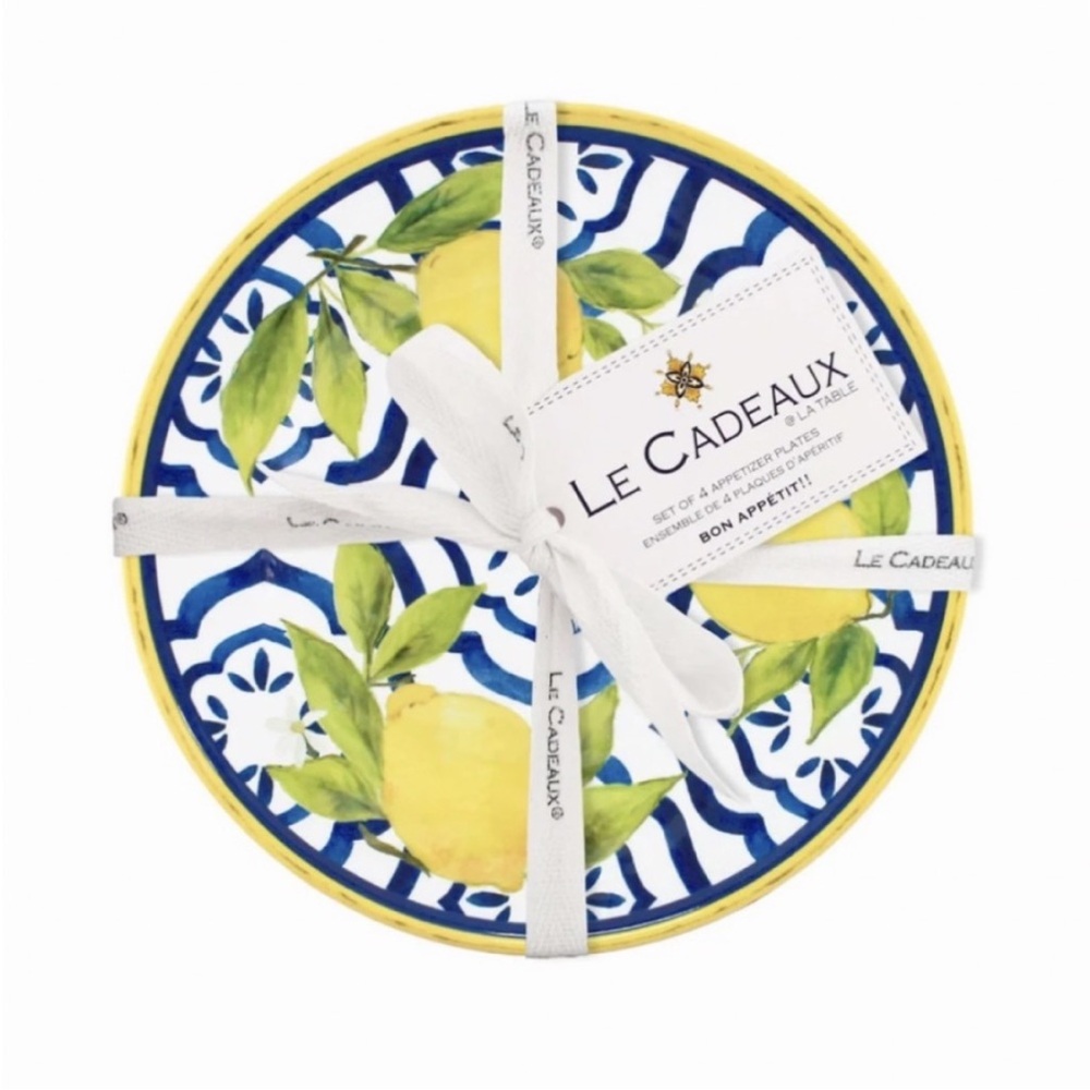 NWT Le Cadeaux Palermo Appetizer Plates ( Set of 4 )